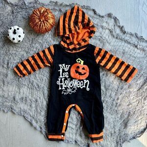 Halloween Hooded Jumpsuit 0-3 months